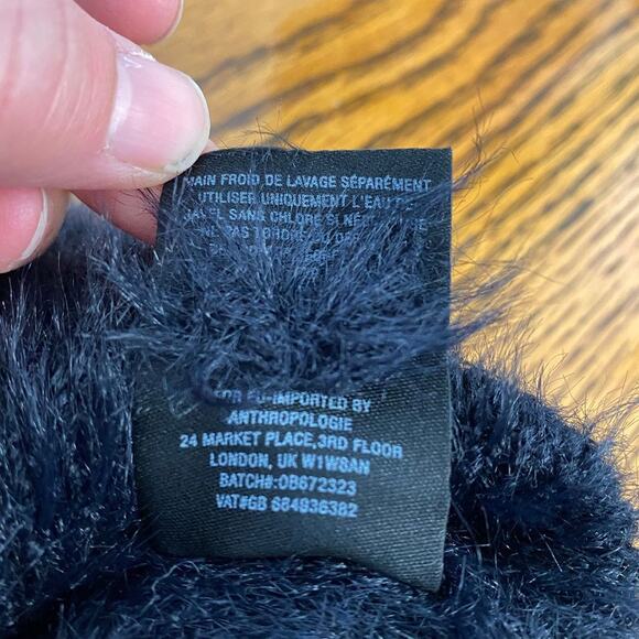 Anthropologie Knitted & Knotted Isola Black Textured Sweater‎ XL - Picture 6 of 8